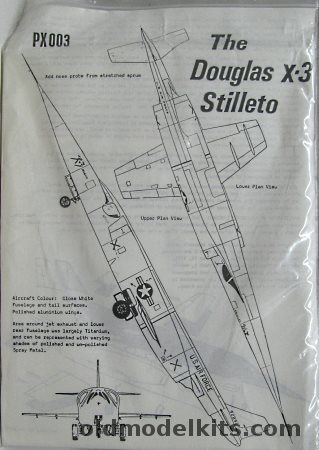 Maintrack 1/72 Douglas X-3 Stiletto - Bagged, PX-003 plastic model kit